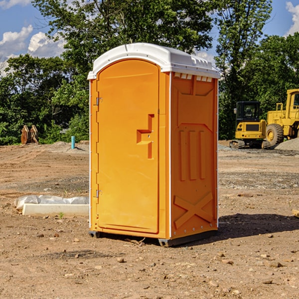 how often are the portable toilets cleaned and serviced during a rental period in Whitley Gardens CA